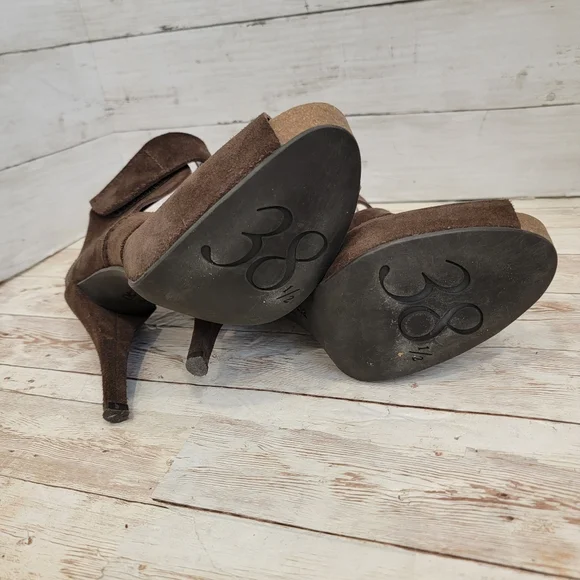 Pedro Garcia brown suede platform heels - Picture 9 of 13